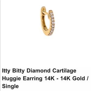 14k DIAMOND HUGGIES